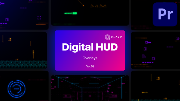 Digihud Overlays for Premiere Pro Vol. 02
