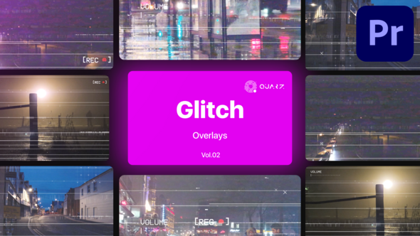 Glitch Overlays for Premiere Pro Vol. 02