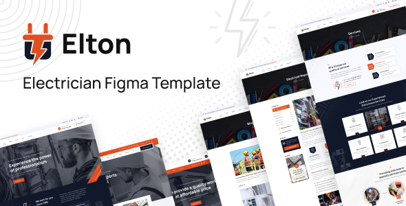 Elton - Electrician  Figma Template