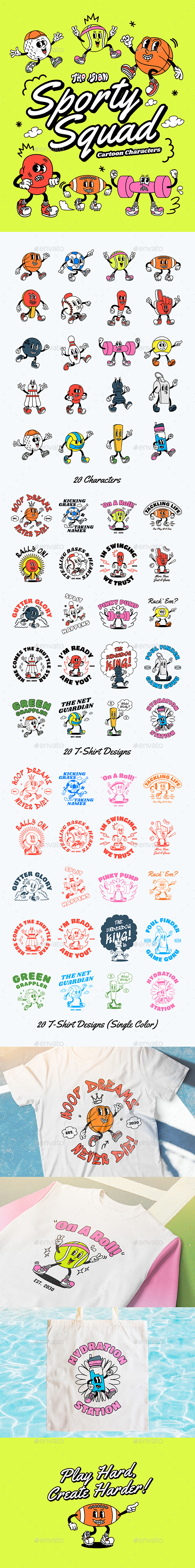 [DOWNLOAD]Sporty Squad Cartoon Characters