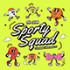 Sporty Squad Cartoon Characters