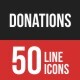 Donations Filled Line Icons