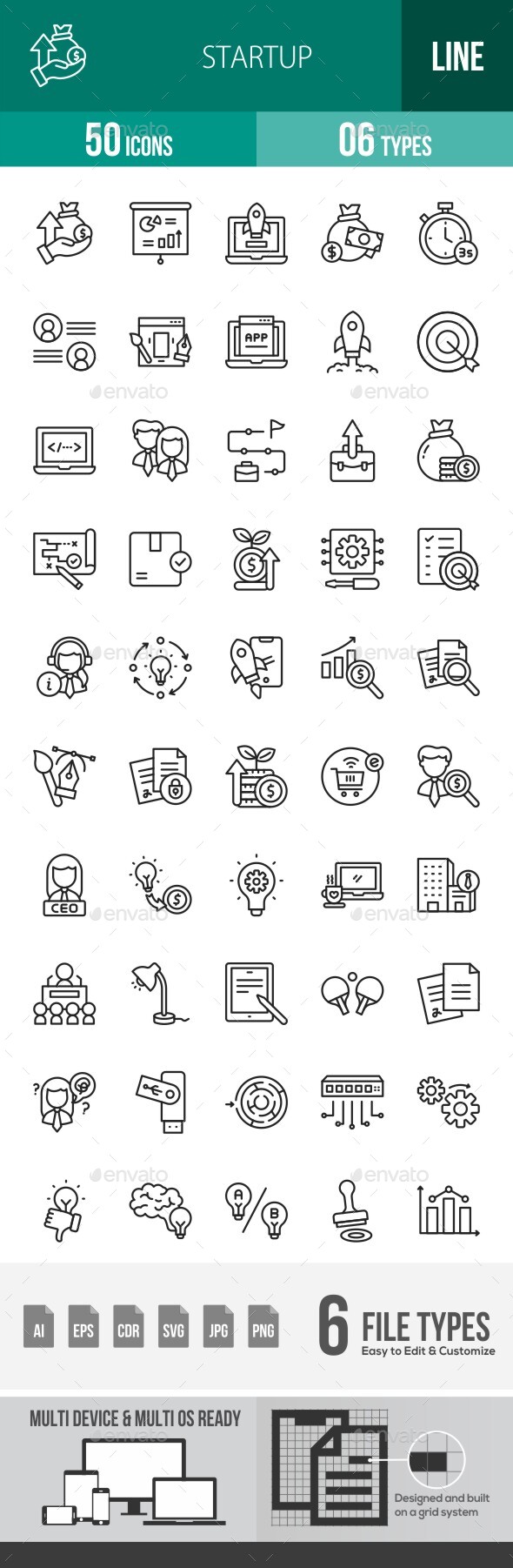 [DOWNLOAD]Startup Line Icons