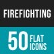 Firefighting Flat Multicolor Icons