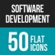 Software Development Flat Multicolor Icons