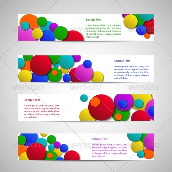 Flyers with Colored Circles - Backgrounds Business
