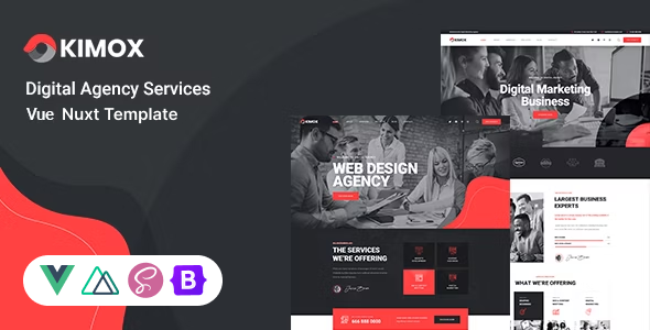 Kimox - Digital Agency Services Vue JS Template