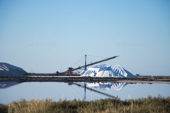 Salt Production in Aigues-Mortes Camargue South France - the white gold