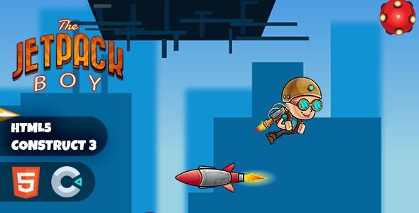 Jetpack Boy Construct 3 HTML5 Game