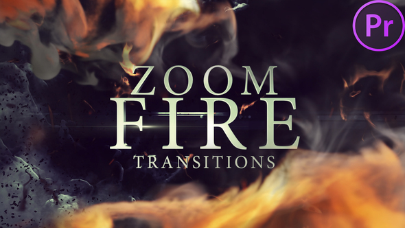 Zoom Fire Transitions Premiere Pro template preview