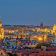 View over the old town of Prague at night - PhotoDune Item for Sale