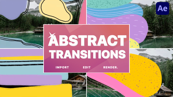 Abstract Colorful Seamless Transitions | After Effects Elements template preview