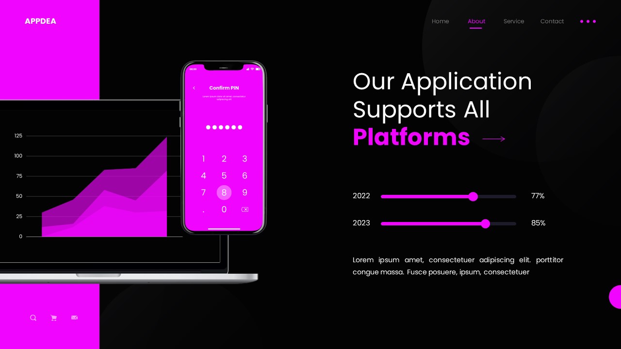 Appdea - Mobile App & Saas Powerpoint Templates, Presentation Templates