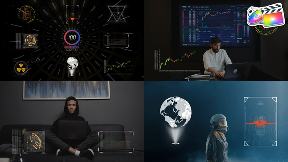 Digital Futuristic Interface Pack for FCPX