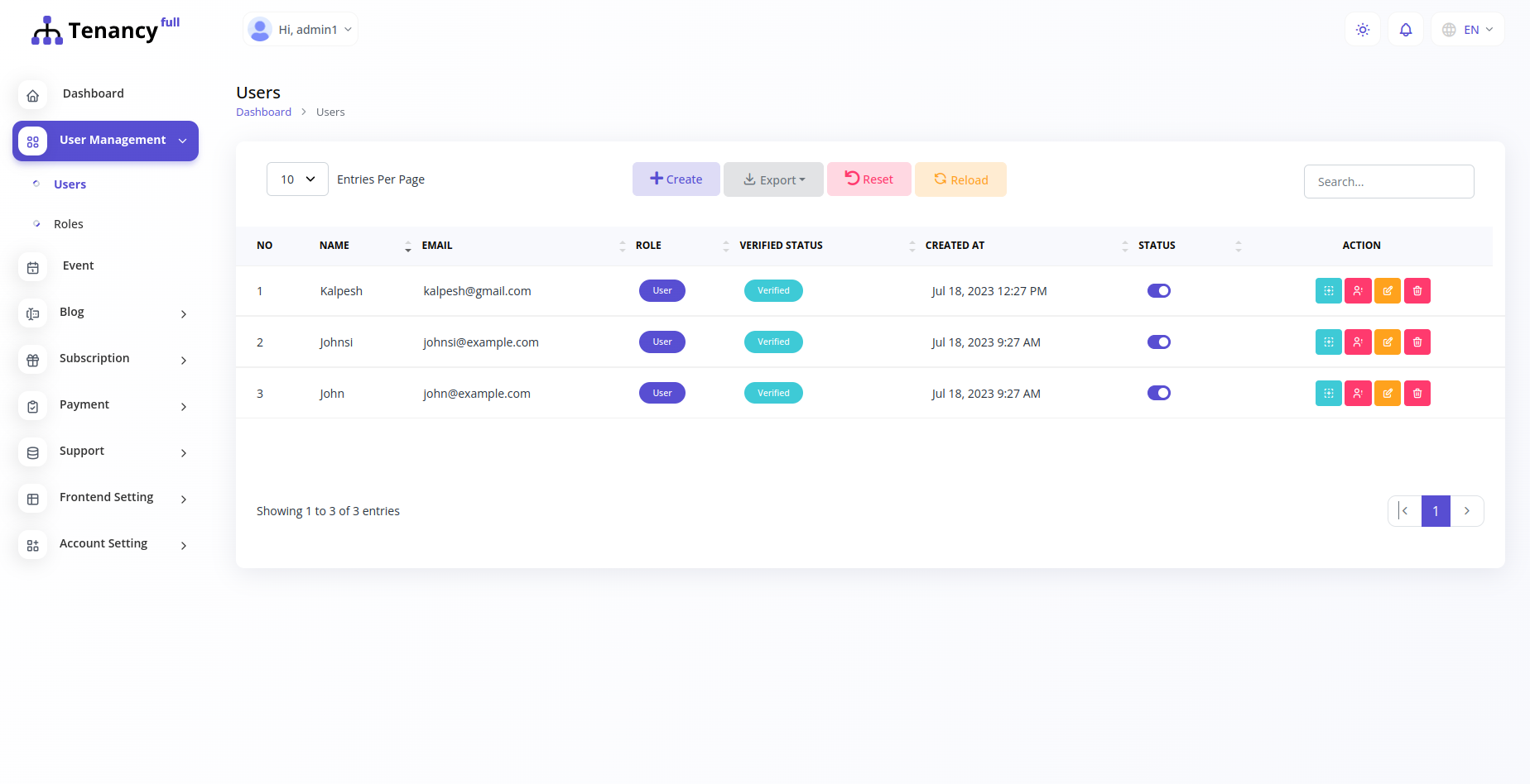 Full Tenancy - Domains, Database, Users, Role, Permissions & Settings ...