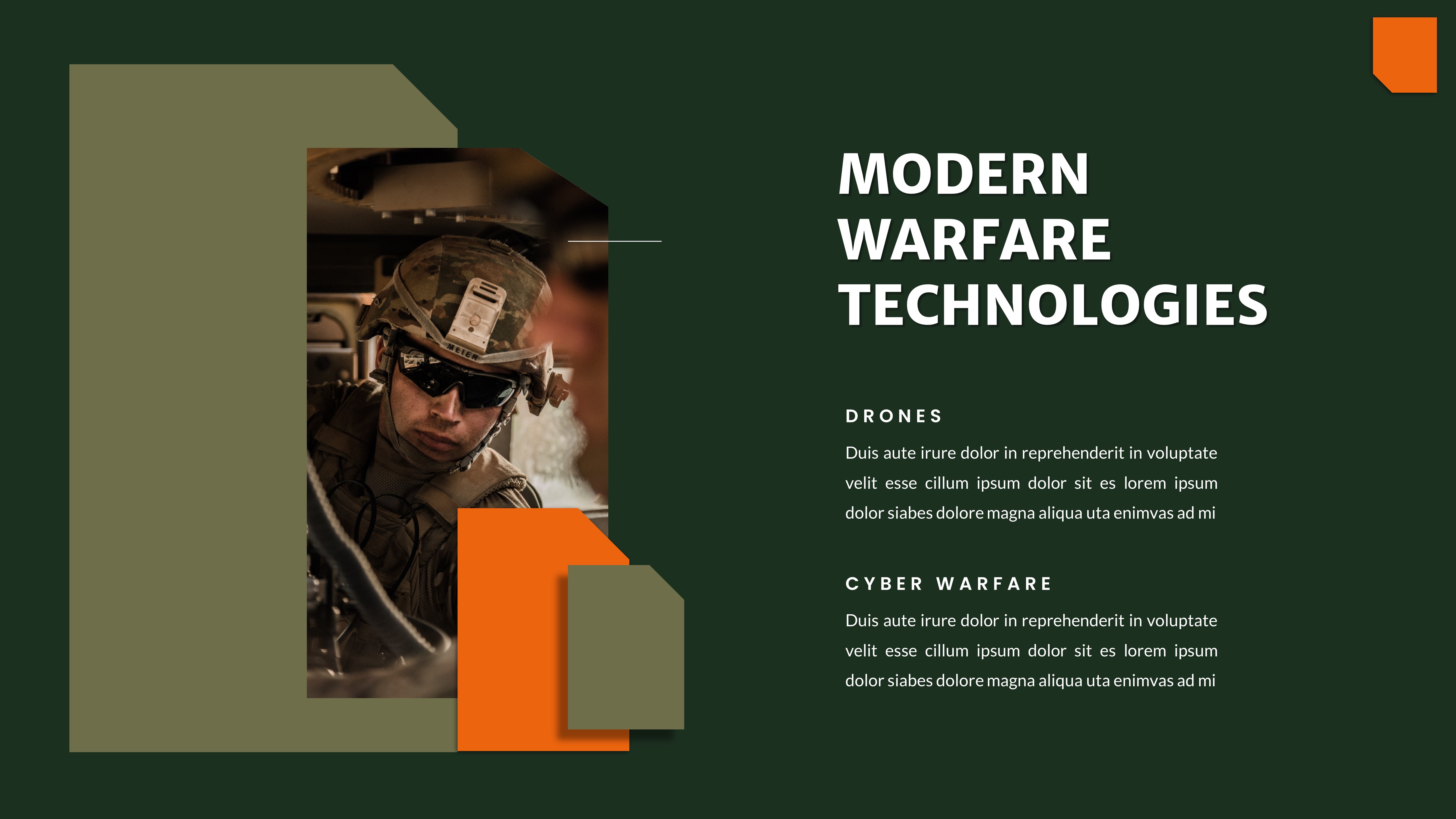 Military & Army Google Slide Template, Presentation Templates ...