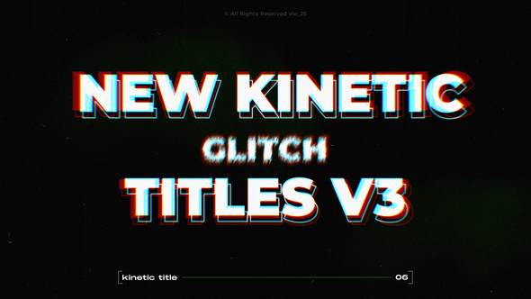 Kinetic Glitch Titles v3 / AE