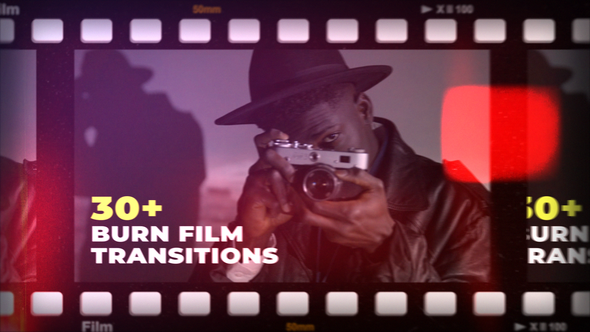 Film Burn Transitions Elements template preview