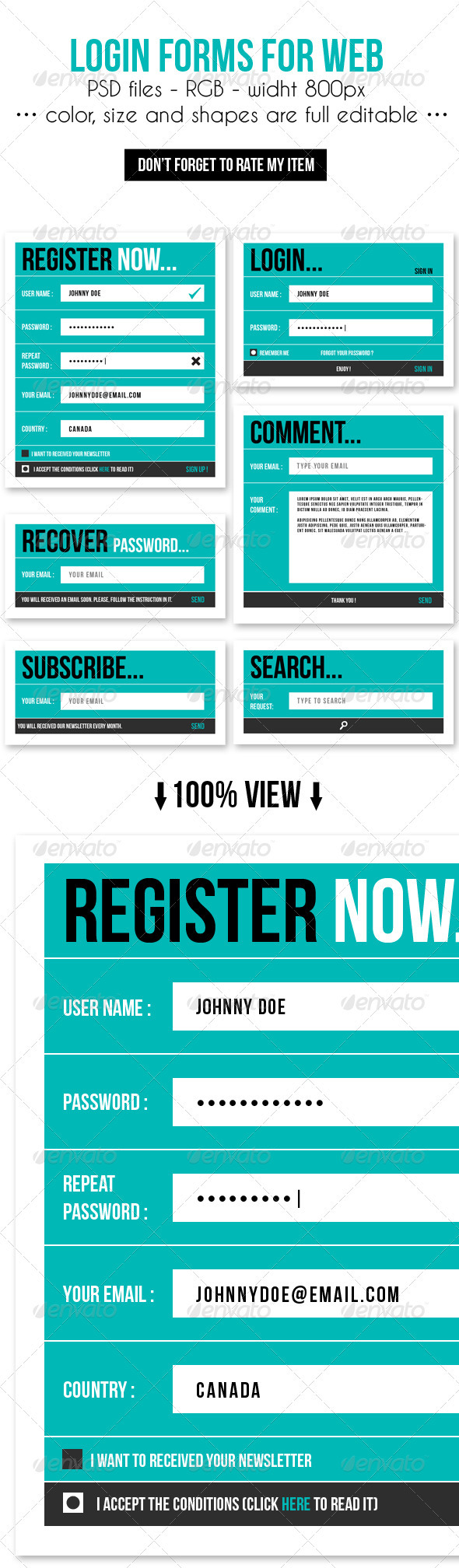 Login Forms for Web - Forms Web Elements