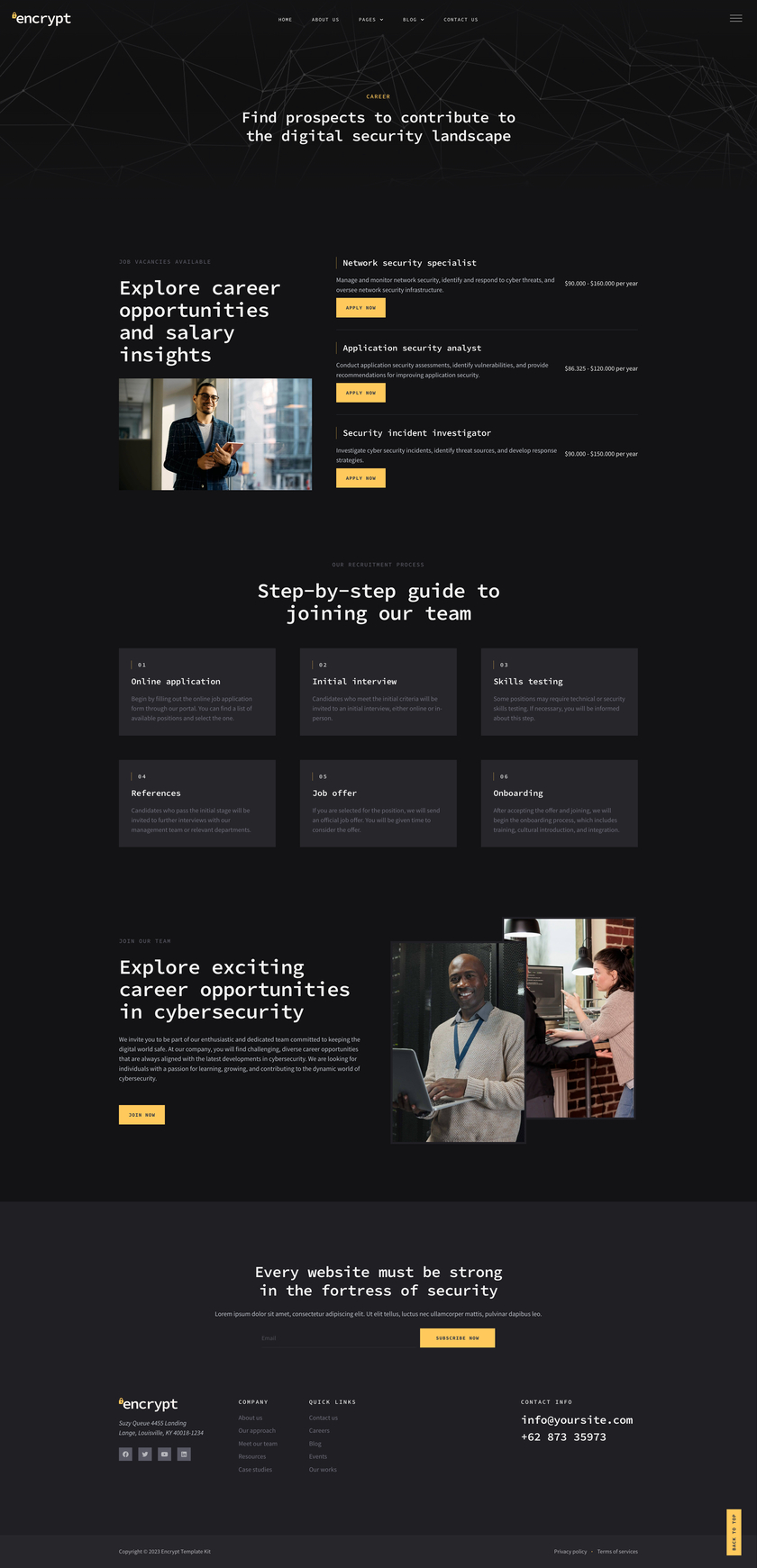 Encrypt - Cyber Security Specialist Elementor Pro Template Kit by deverust