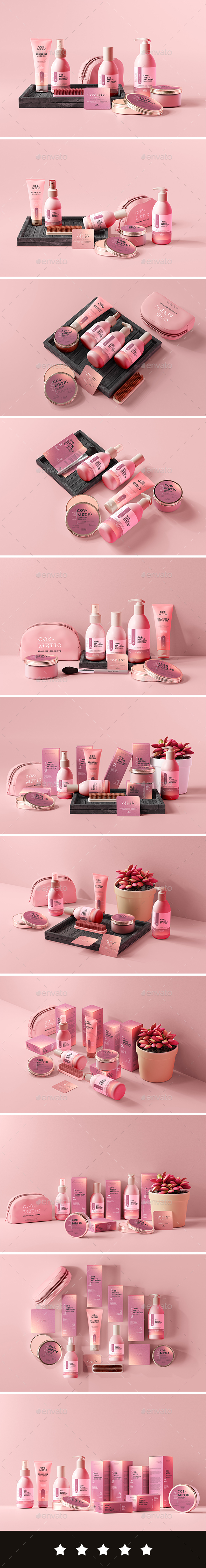 Cosmetic Packaging Mockup Scene