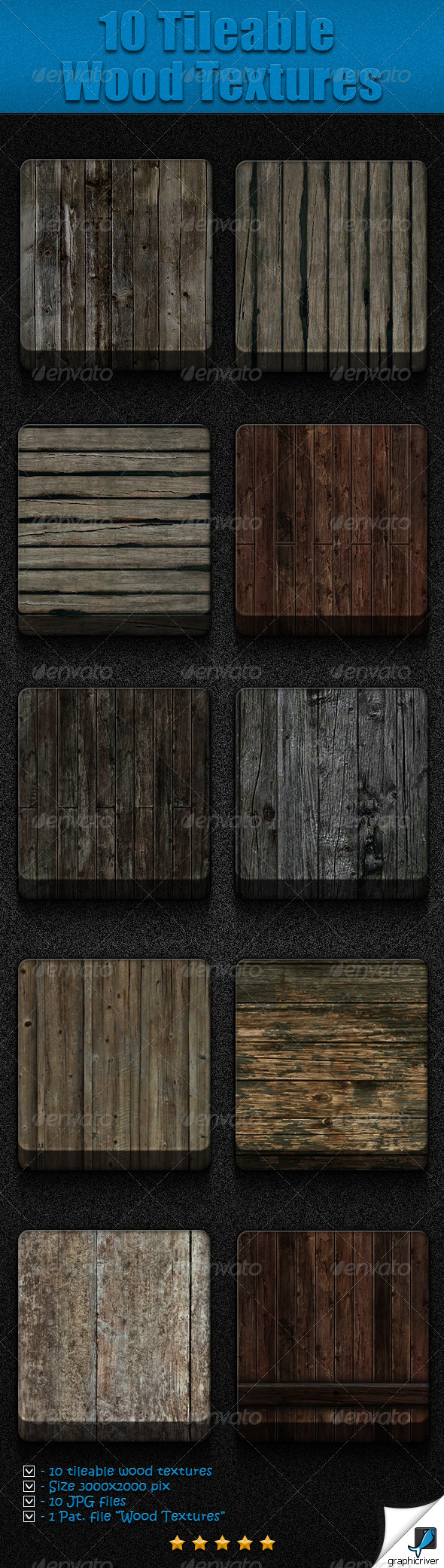 10 Tileable Wood Textures - Wood Textures