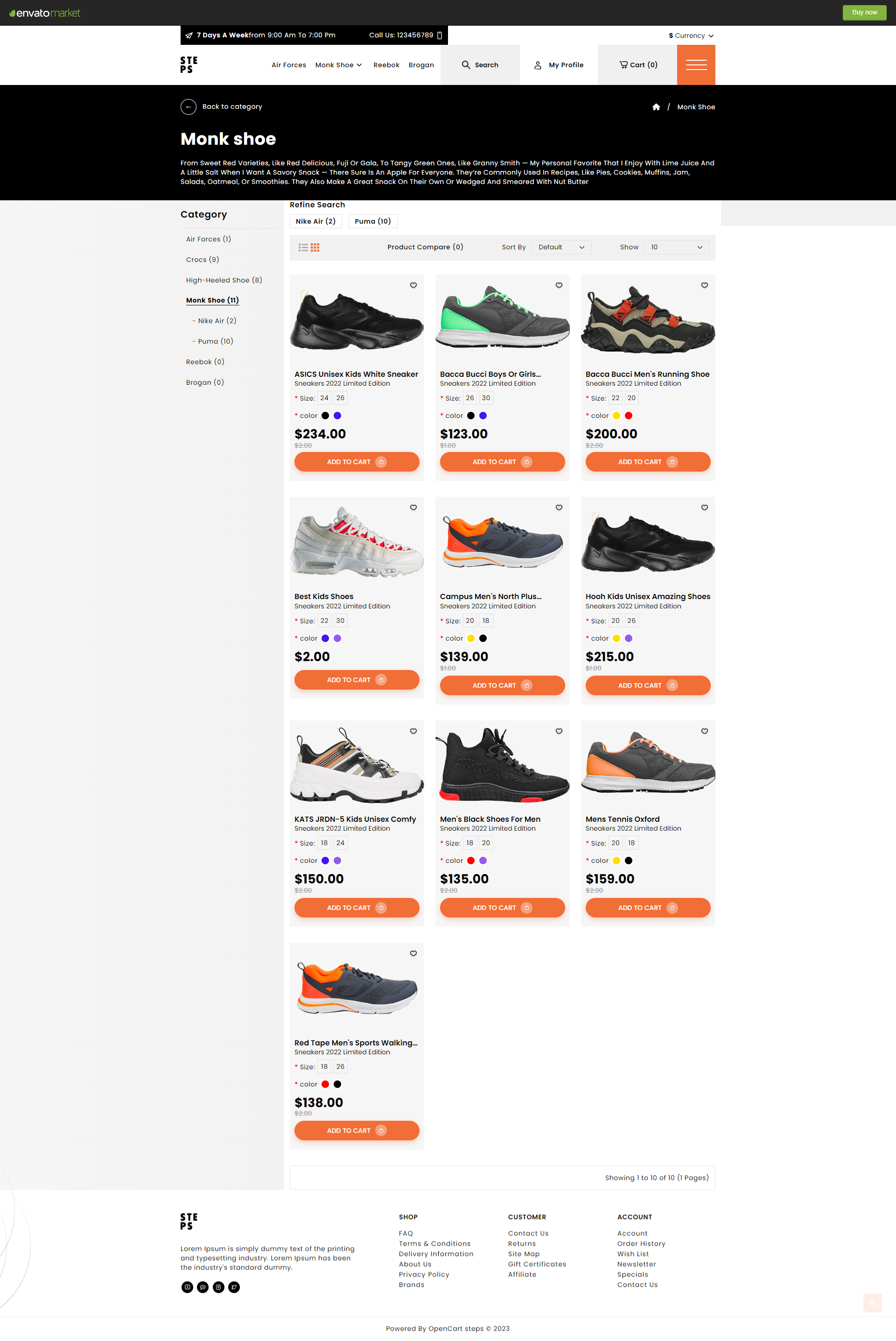 Steps - Sports Shoes, Footwear Shoes Opencart 4 Theme by WorkDo ...