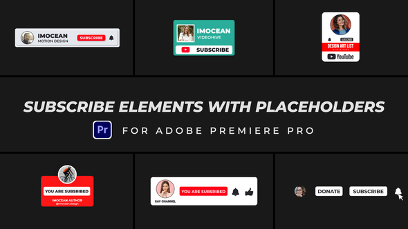 Subscribe Elements with Placeholders | MOGRT