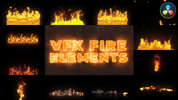 VFX Fire Elements for DaVinci Resolve