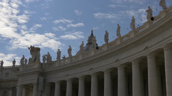 The colonnades in Saint Peter's Square