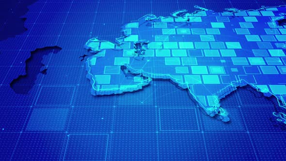 Digital Rectangles In Asia Map alt
