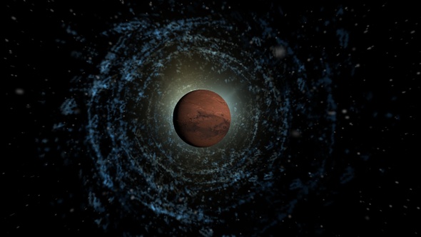 Mars On The Space With Motion Blur alt