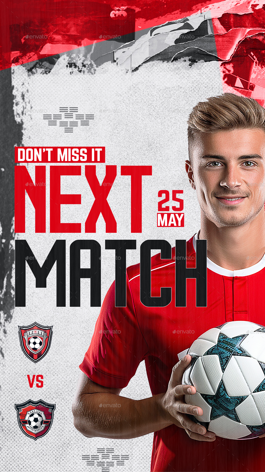 Soccer Match Social Media Post Or Flyer Template