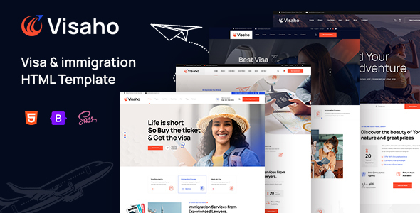 Visaho – Immigration and Visa Consulting HTML Template