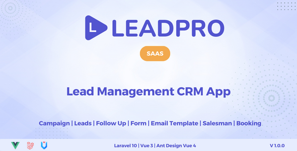 LeadPro SAAS  Lead & Call Center Management CRM