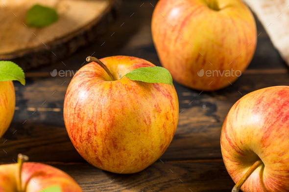 Raw Red Organic Gala Apples Stock Photo by bhofack2