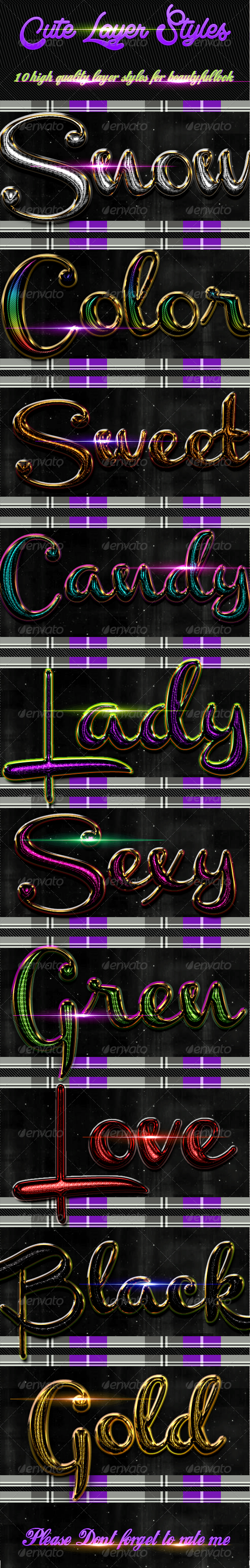 Cute Layer Styles V1 - Add-ons