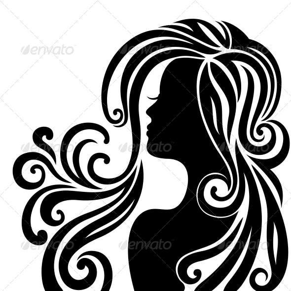 Silhouette of a Young Woman - People Characters