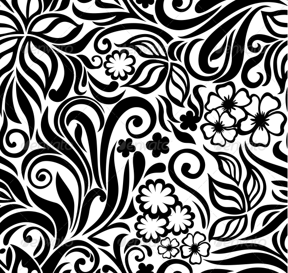 Seamless Floral Background - Patterns Decorative