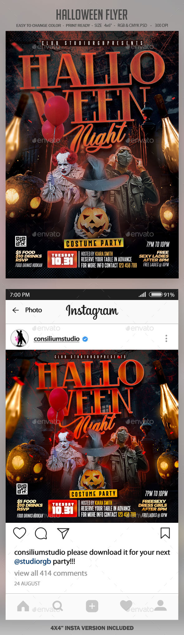Halloween Flyer, Print Templates | GraphicRiver