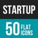 Startup Flat Multicolor Icons