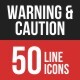 Warning & Caution Filled Line Icons