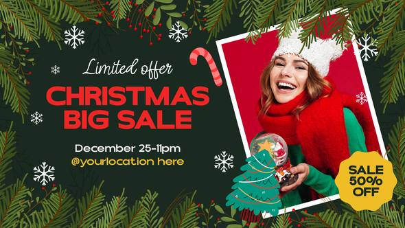 Merry Christmas Slider Promo Product Promo template preview