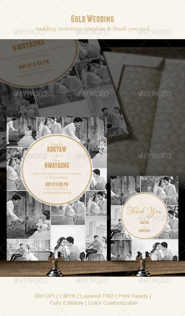 Gold Wedding - Weddings Cards & Invites