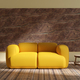 Yellow chair in minimal room, mock up minimal warm tone room - PhotoDune Item for Sale