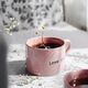 Vertical shot of black coffee in a pink cup - PhotoDune Item for Sale