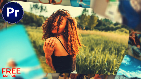 Memories Photoslideshow MOGRT Premiere Pro template preview