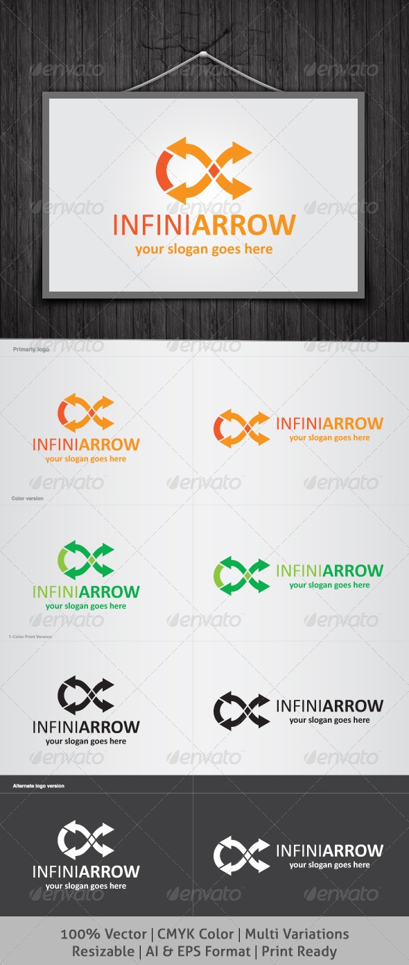Infini Arrow Logo - Symbols Logo Templates