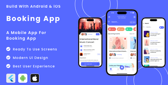 Booking App - Flutter Mobile App Template