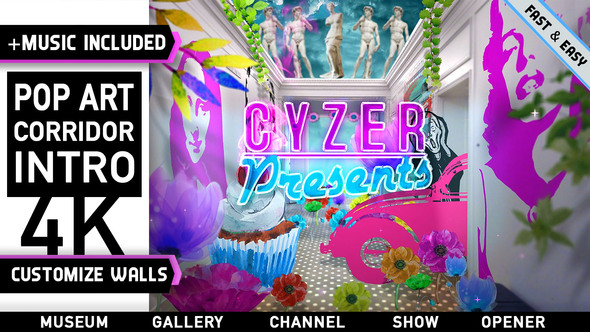 Pop Art Dream Gallery Intro Titles template preview